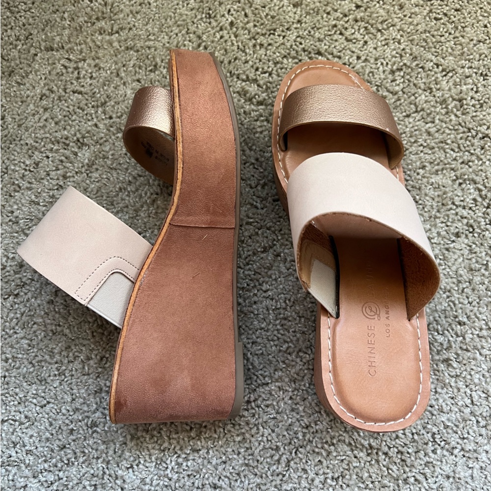 Chinese Laundry | Wind Side platform strappy sandal, size 8